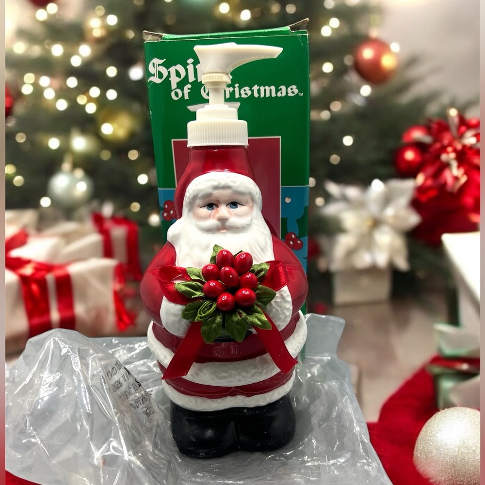 Vintage Price  “Spirit Of Christmas “ Ceramic Santa Soap Dispenser